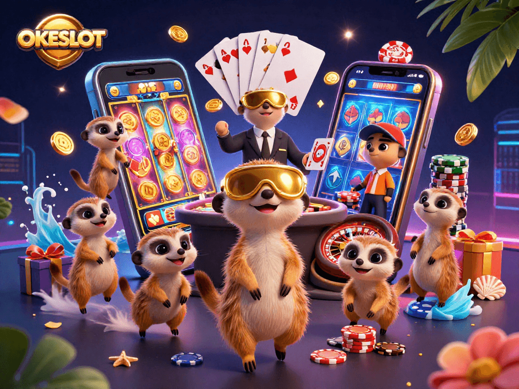 OKESLOT dengan koloni meerkat yang menjalankan operasi kasino dan hadiah besar menarik