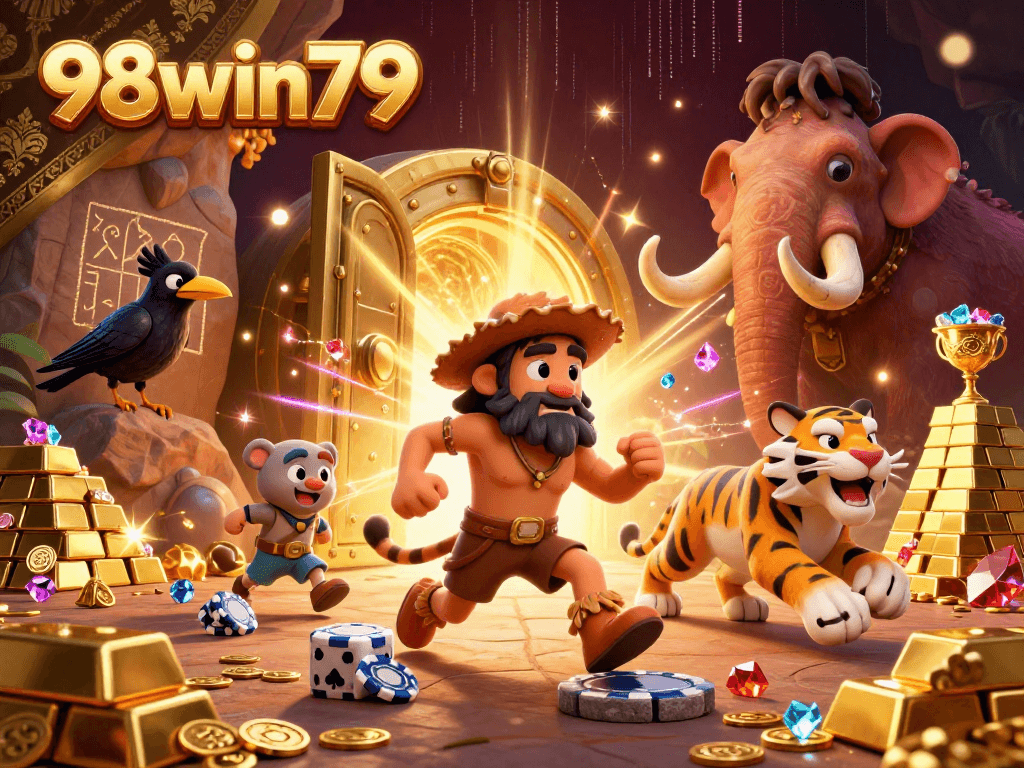 Play at the vibrant prehistoric casino with 98win79, featuring treasures, games, and excitement.