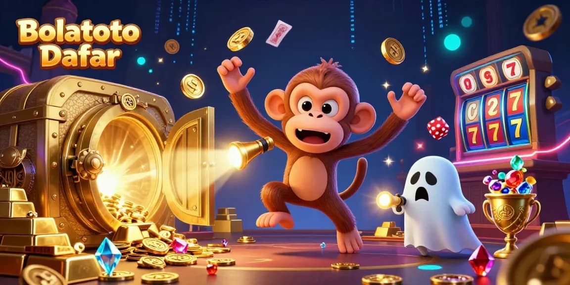 Engage in Bolatoto Daftar with a haunted casino scene featuring playful ghostly elements.