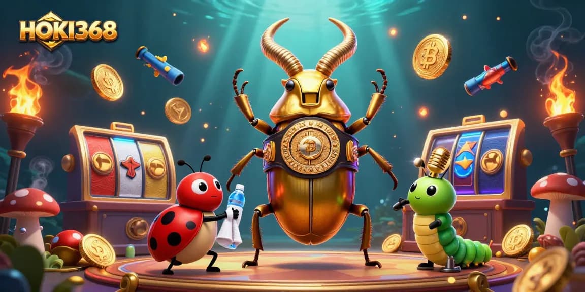 Play thrilling fish shooting games at HOKI368 with engaging characters and colorful casino elements.