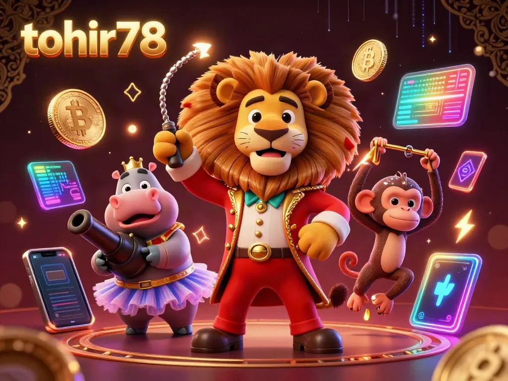 Engage in thrilling casino action with tohir78 featuring vibrant 3D characters and crypto elements.