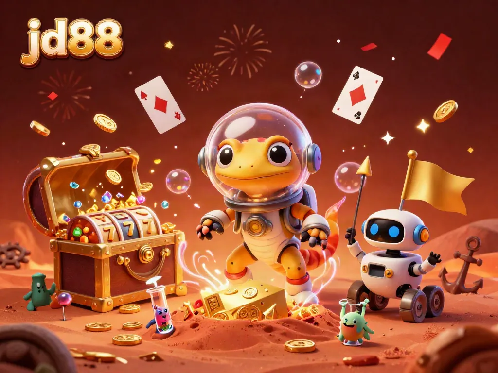 Engage in exciting gameplay at jd88 with alien-themed casino adventures showcasing gold treasures.