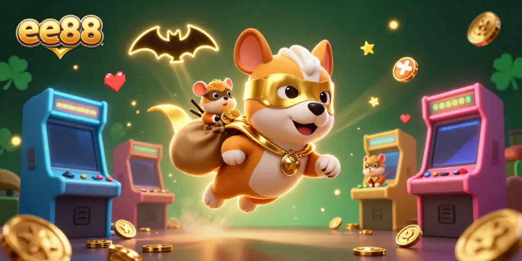 Engage with ee88 through a thrilling 3D casino adventure featuring colorful characters and vibrant elements.