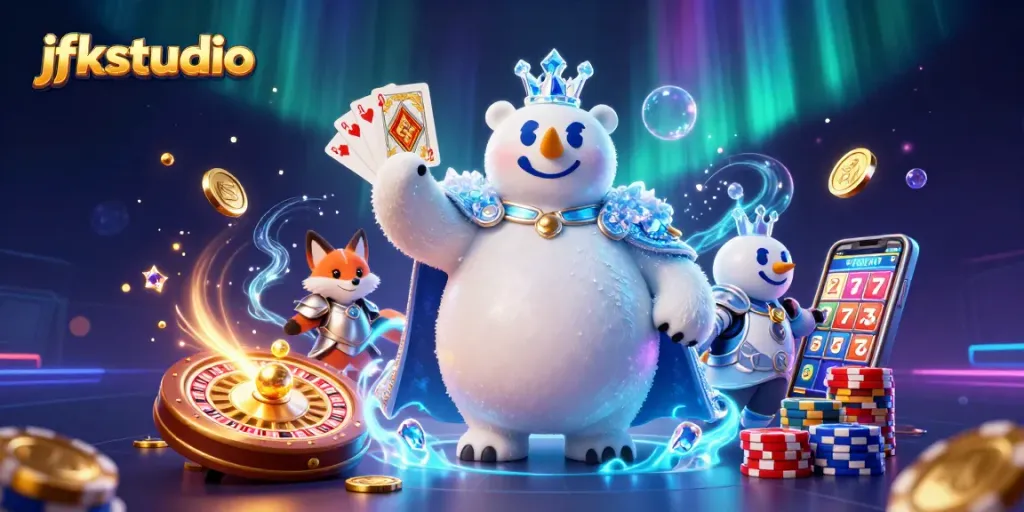 Engage with jfkstudio's exciting casino experience featuring vibrant 3D characters and rich gaming elements.
