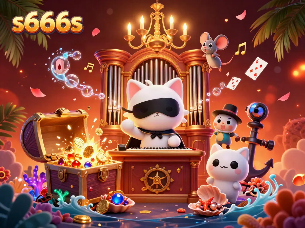 Experience the magic of s666s with vibrant casino-themed elements, including 3D characters and dynamic gaming visuals.