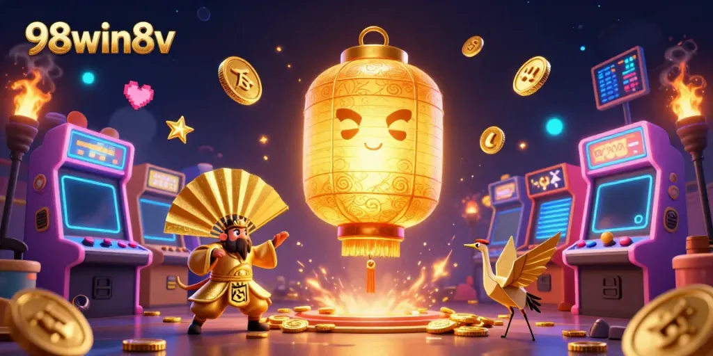 Engage in thrilling games at 98win8v with dynamic illustrations of casino magic and fun.