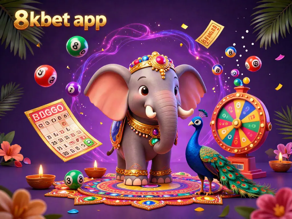Experience thrilling gaming with the 8xbet app, featuring a vibrant casino scene and dynamic lottery elements.