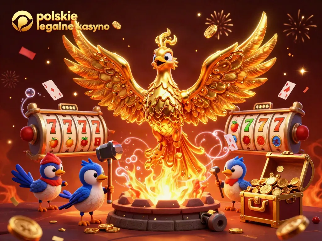 Experience the thrill at polskie legalne kasyno with a golden phoenix and slot machines gaming.