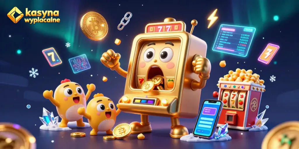 Experience kasyna wyplacalne with a fun-filled scene of slot machines celebrating a jackpot