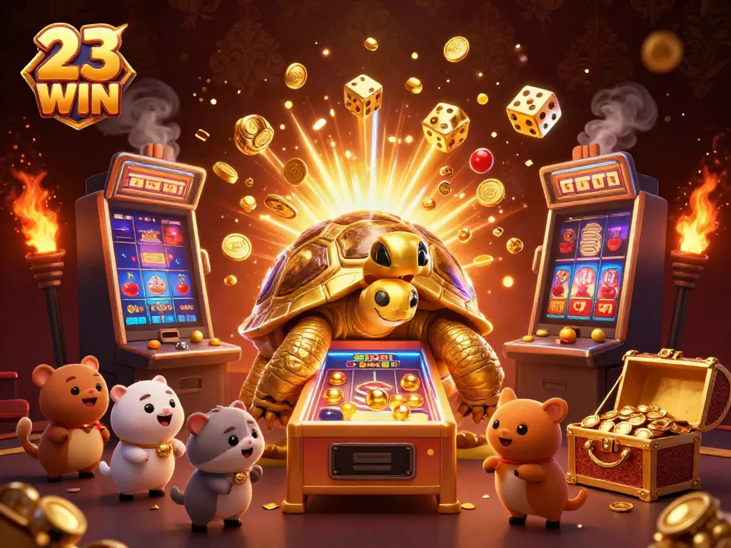 Experience immersive gaming at 23 WIN with dynamic slot machines and vibrant casino elements