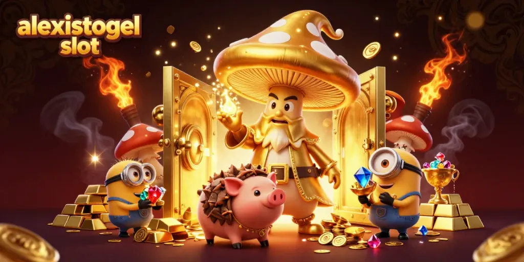 Menangkan jackpot dengan alexistogel slot sambil menikmati keajaiban si penyihir jamur emas.