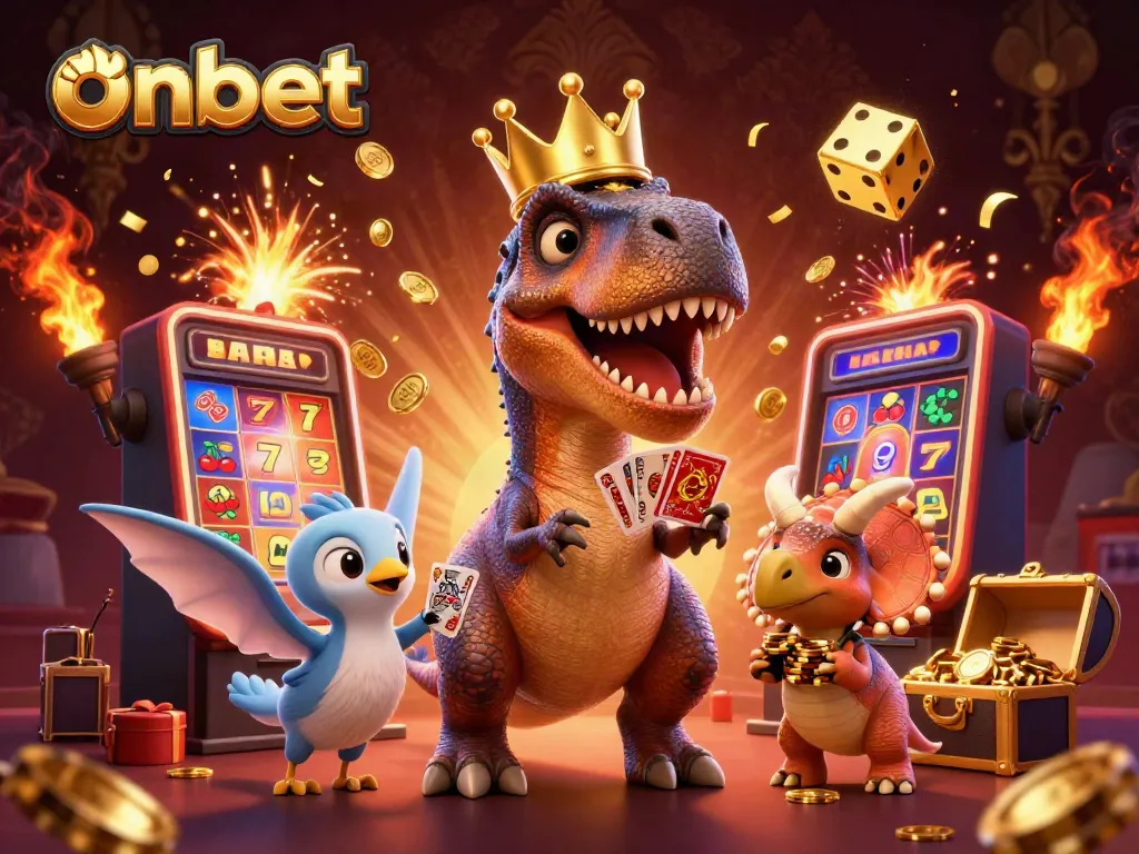 Engage with onbet's thrilling casino experience featuring fun characters and exciting games.