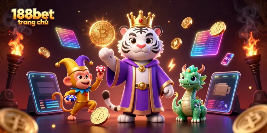 Experience thrilling betting at 188bet trang chủ with vibrant 3D characters and casino elements.