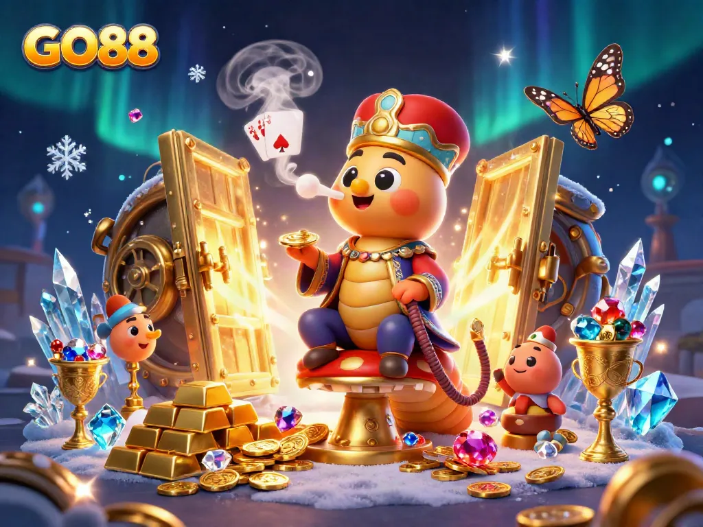 Experience GO88 with a captivating illustration of casino life, featuring vibrant conditions and dynamic elements.