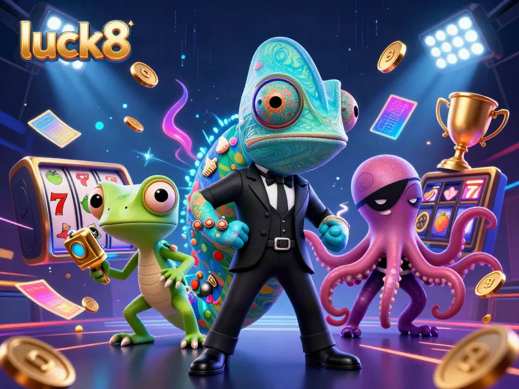 Watch luck8's exciting casino action with secret agent cartoon characters and rich gaming elements.