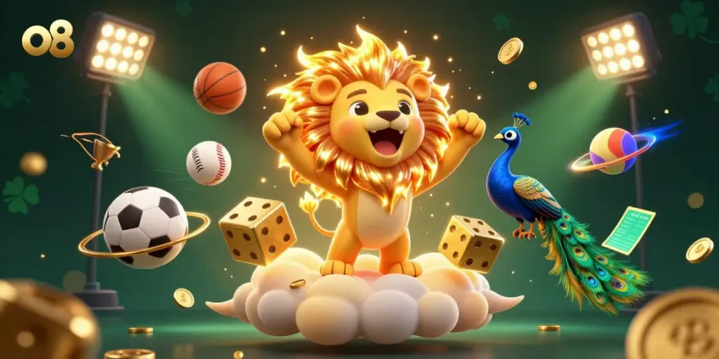 Experience thrilling gameplay at O8's casino platform with vibrant graphics and interactive elements.